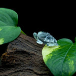 Load image into Gallery viewer, Natural Crytal Quartz Turtle Shape Gemstone Carving, 17X25 MM Minimalist Turtle Carving for Jewelry, Handmade Harmony Gemstone Beads Carving