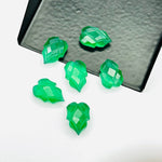 Load image into Gallery viewer, Natural Green Onyx Leaf Shape Carving Gemstone Beads, 9X13 MM Leaf Shape Loose Briolette's Beads, Green Leaves For Jewelry, Wholesale Beads