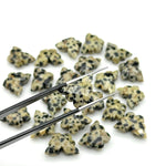 Load image into Gallery viewer, Natural Dalmation Jasper Butterfly Beads, Carved Gemstone Beads, Faceted Gemstone Carving Beads, Jewelry Making Wholesale Beads 14x10 MM