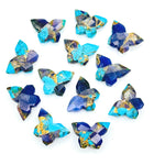 Load image into Gallery viewer, Beautiful Mohave Copper Turquoise Butterfly Shape Beads, Sky Blue &amp; Dark Blue Faceted Butterfly Gemstone, Blue Turquoise Carvings 14x10 MM