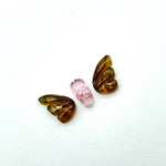 Load image into Gallery viewer, natural tourmaline Butterfly Shape Carving, Hand carved tourmaline Butterfly loose carving, carved butterfly for jewelry Making 19x9mm.