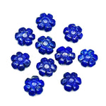 Load image into Gallery viewer, Natural Lapis Lazuli Flower Shape Carved Gemstone, Blue Flower Shape Carving, Carved Gemstone For Jewlery 12 mm, Craft Making Flower Charm