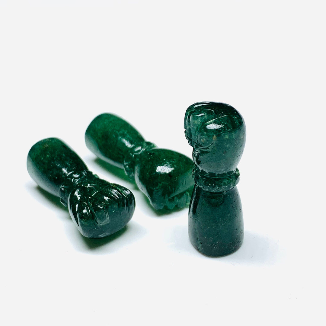 1,2,3,4,5 Pcs Natural Green Strawberry Hand Carved Hand Shape, Carved Hand Shape Gemstone For Jewellery, Hand Shape Gemstone, 31X10 mm