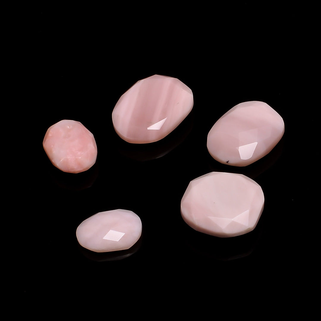 2 pcs A-one Quality Pink Opal freeform Rosecut, Cut Stone rosecut, gemstone for jewellery, jewellery making rosecut 9X11 12X13 mm