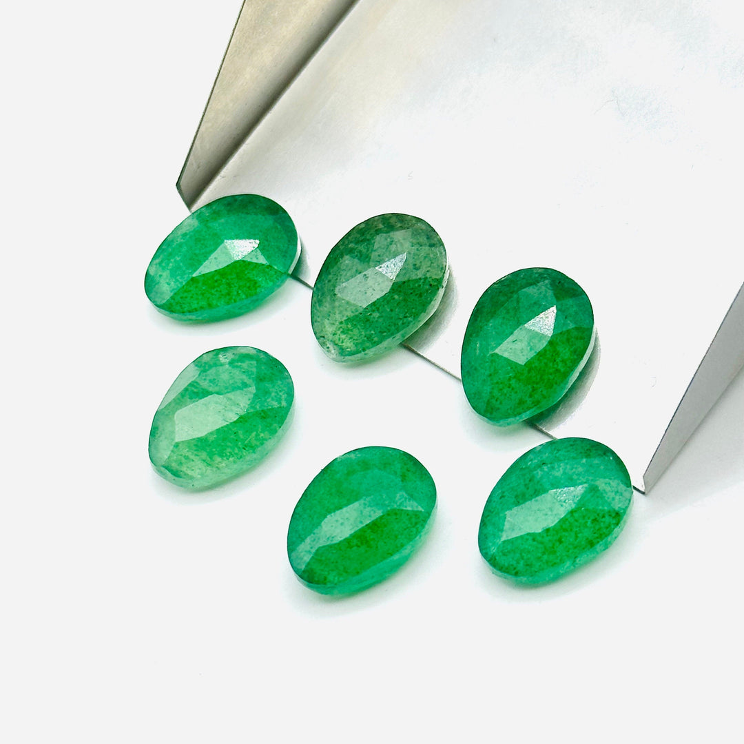 2,3,4,5pcs A-one Quality green strawberry freeform Rosecut, faceted rosecut, gemstone for jewelry, jewelry making rosecut 10X14 mm
