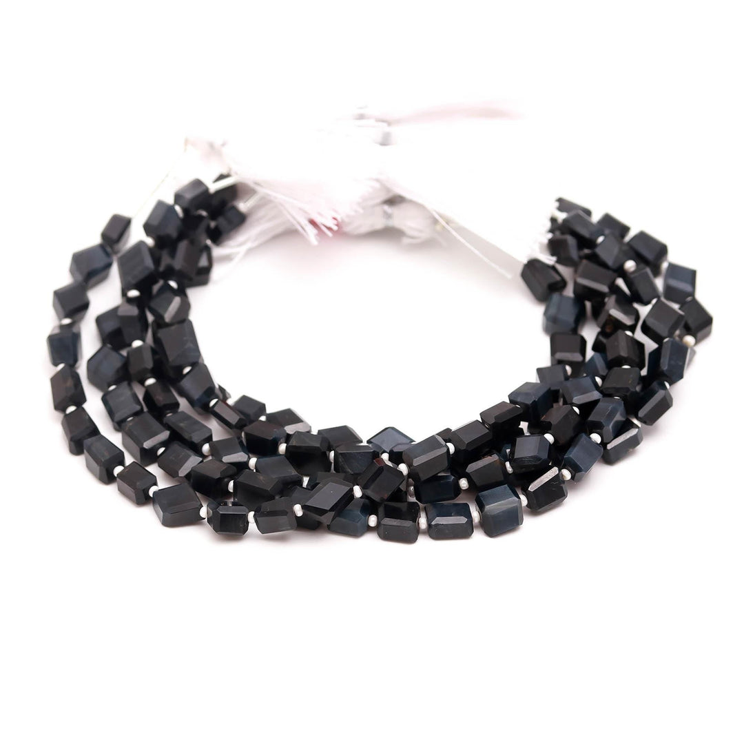 AAA Black Tiger Eye Nuggets Shape Beads, Tumble Shape Gemstone Beads, 6X8-7-9MM, 8" Faceted Jewelry Making Loose Beads