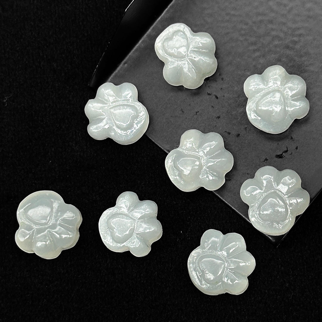 Natural White Moonstone Dog Paw Carving, AAA+ Quality Gemstone Paw Carving, 13 MM Little Paw Charm, Gift For Dog Lover, Dog Pendant For Gift