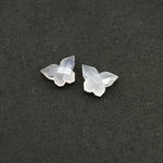Load image into Gallery viewer, Natural Pink Chalcedony Hand Carved Butterfly , Pink Chalcedony Faceted Butterfly Briolette's, Chalcedony Loose Gemstone Charms Beads 14mm