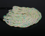 Load image into Gallery viewer, Ethiopian Opal Rondelle Beads: Flashy White Opal Jewelry, 3-5.5mm