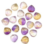 Load image into Gallery viewer, Natural Ametrine Seashell Shape Beads, AAA Ametrine Shell Briolette's, Shell Carving Gemstones For Jewelry 12 mm, Shell Charms Beads