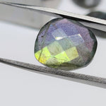 Load image into Gallery viewer, 2 pcs A-one quality labradorite freeform Rosecut, multi flash faceted rosecut, gemstone for jewelry 13X9 19X14mm