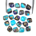 Load image into Gallery viewer, Blue Copper Turquoise Leaf Shape Beads, Mohave Turquoise Faceted Leaf Briolette's, Jewelry Making Hand Carved Beads 10X12 mm, Loose Gemstone