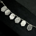 Load image into Gallery viewer, Incarved Crystal Quartz Hexagon Gemstone Beads: Handmade Jewelry Making (11x16 mm)
