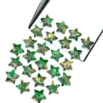 Load image into Gallery viewer, Hand Carved Green Mohave Turquoise Star Beads: 10mm Gemstone Charms