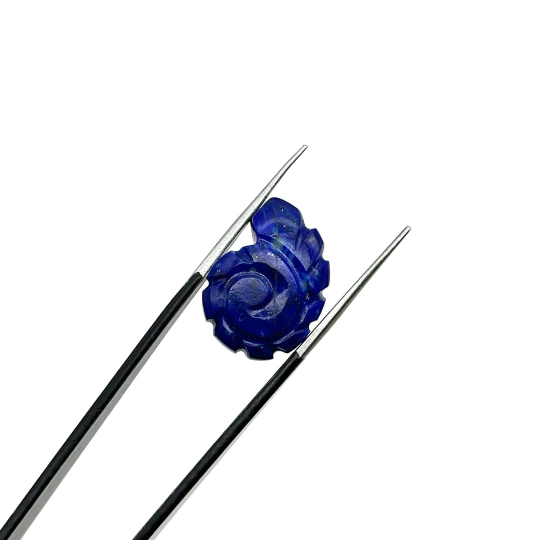 Natural Lapis Lazuli Carved Shell Beads, Hand Carved Snail Shell Shape Gemstone, Seashell Charm, 16 MM Seashell Beads For Jewelry Making