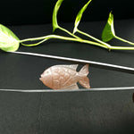 Load image into Gallery viewer, Rare Find Natural Peach Moonstone Handmade Carving Fish ~ Fish Shape Carving Gemstone Hand Carved Fish For Jewelry Only 1 Piece25X15mm
