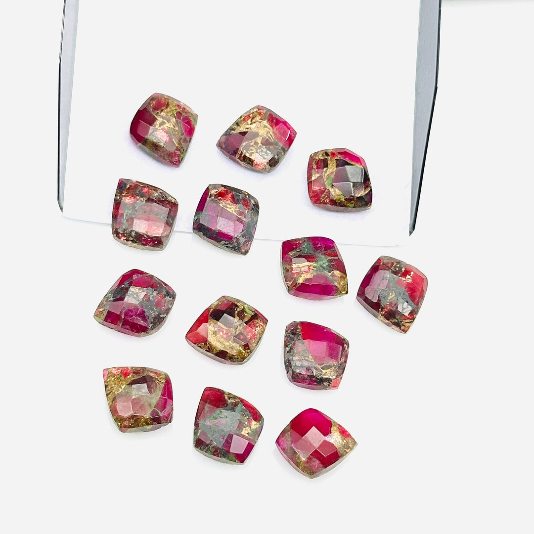 Neon UV Light Beads, Neon Hot Pink Copper Turquoise Leaf Shape Beads, Turquoise Faceted Leaves Briolette's, Hand Carved Leaf Beads, 10X12 mm