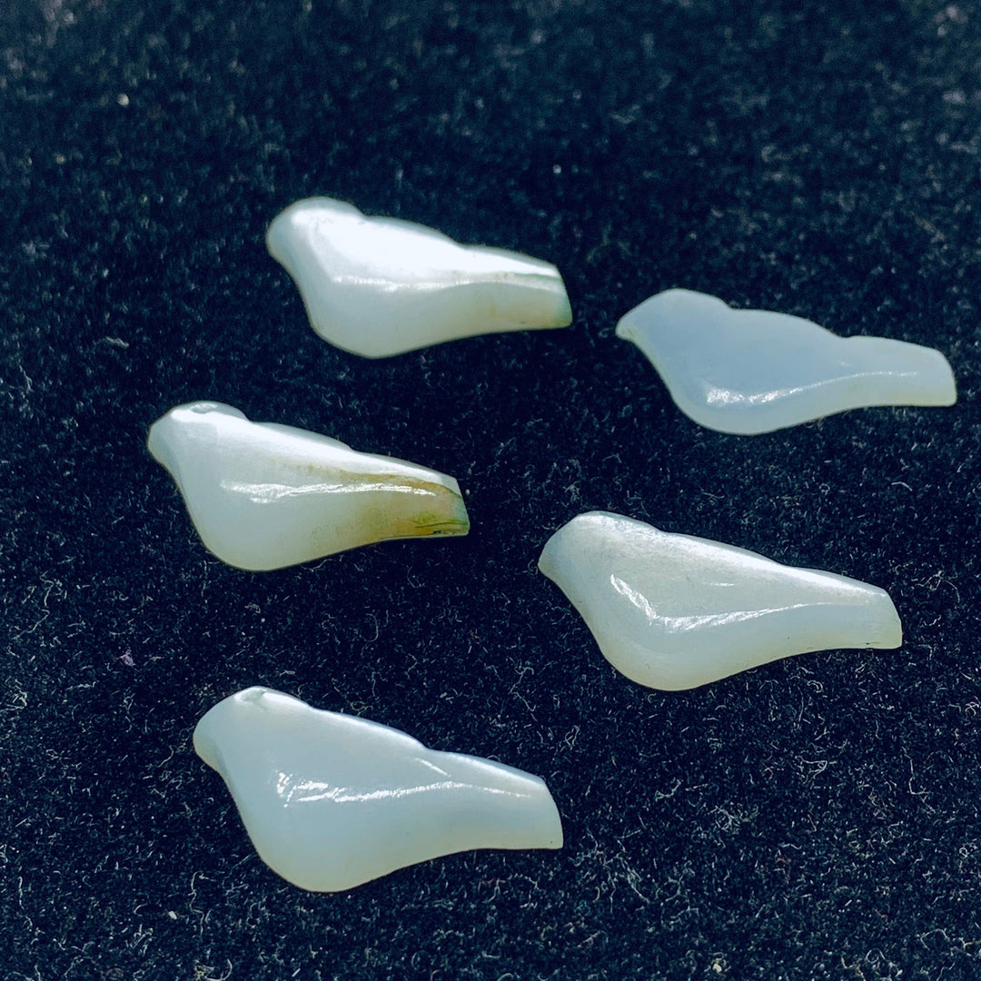 2,3,4,5 Pcs Natural Grey Moonstone Hand Carved Bird Shape, Carved Bird Shape Gemstone For Jewellery, Bird Shape Gemstone, 20X8 mm