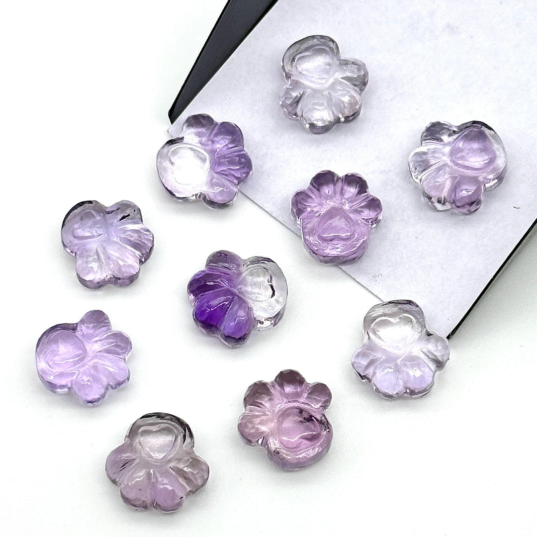 AAA+ Quality Natural Pink Amethyst Hand Carved Dog Paw, Gemstone Paw Carving, 13 MM Paw Charm, Dog Cute Purple Paws for Jewelry