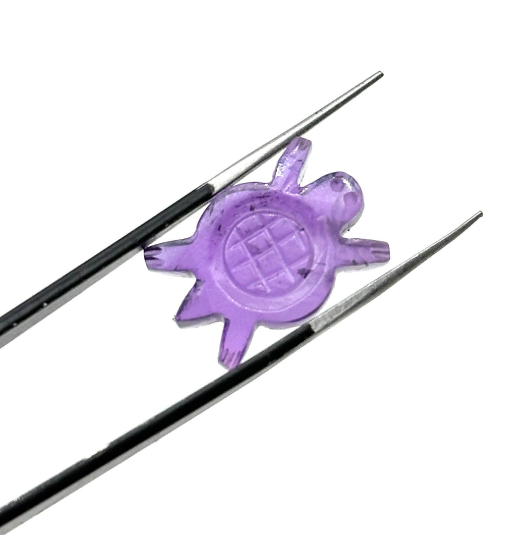 Natural Amethyst Turtle Shape Carving, AAA Amethyst Turtle Shape Gemstone, 16 MM Loose Gemstones, Harmony in Stone, February Birthstone