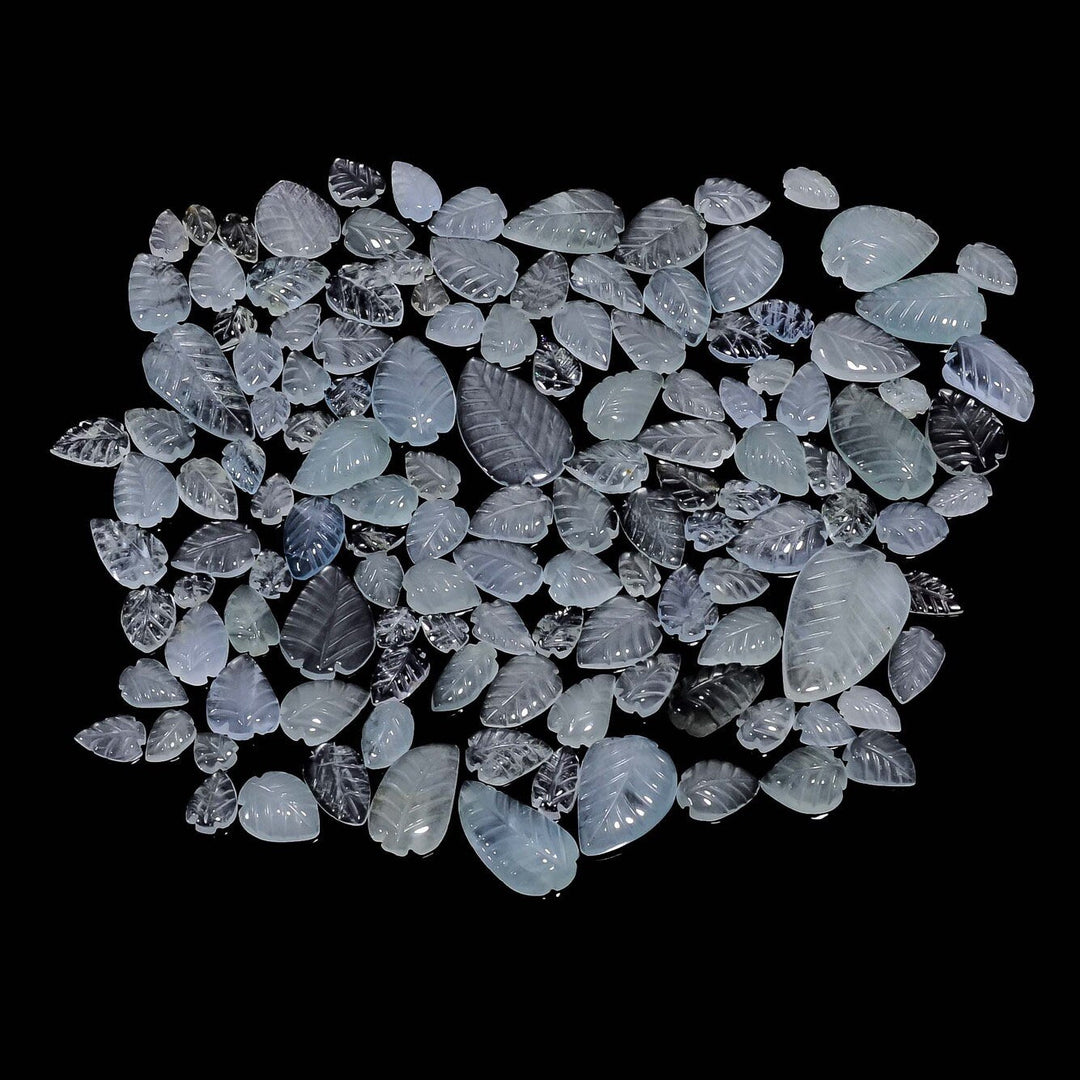 10,20,30,40,50 pcs Superb AAA Quality 100% Natural Aquamarine Leaf Shape Carved Loose Gemstone Lot For Jewelry 6X5 25X16 mm approx AG-19
