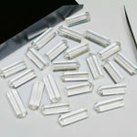 Load image into Gallery viewer, Natural Crystal Quartz Pencil Gemstone: Faceted Jewelry Stone (15X6 mm)