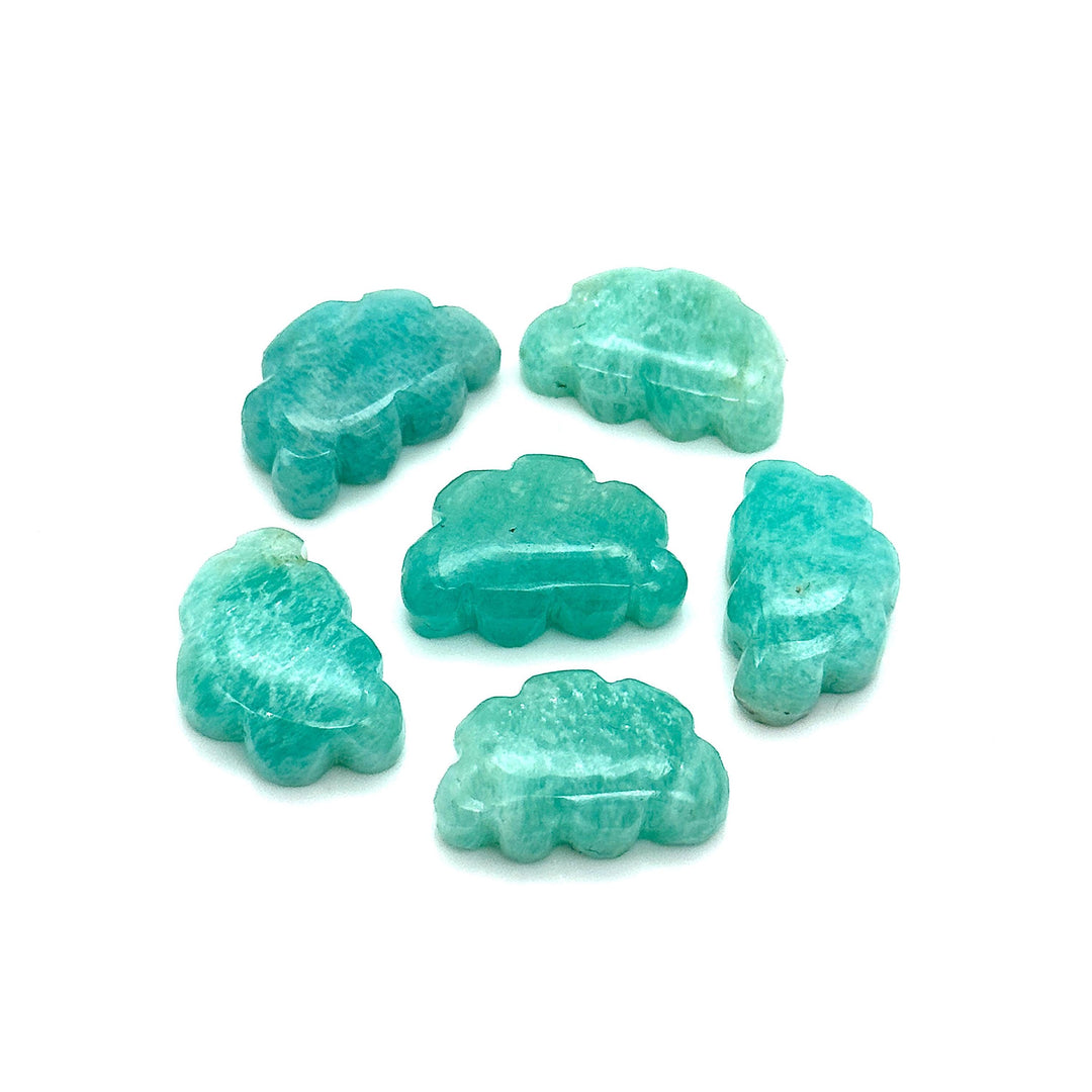 Natural Amazonite Clouds Shape Beads, AAA Amazonite Cloud Shape Stone, Smooth Gemstone For Jewlery 17X12 MM, Hand Carved Clouds, Flat Back