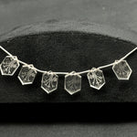 Load image into Gallery viewer, Incarved Crystal Quartz Hexagon Gemstone Beads: Handmade Jewelry Making (11x16 mm)
