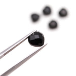 Load image into Gallery viewer, AAA Black Onyx Little Heart Beads, Natural Black Onyx Faceted Heart Shape Briolette's, Hand Carved Gemstones, Jewelry Making Beads 8 MM