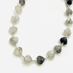 Load image into Gallery viewer, 5,6,7,8,9,10 Pcs 100% Natural Black Rutile Heart Shape Faceted Briolettes, hand carved Faceted Gemstone, loose Gemstone  For Jewellery 8 mm