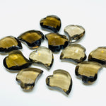Load image into Gallery viewer, 2,3,4,5, Pcs Natural Smokey Quartz Heart Shape Gemstone, Faceted Heart Shape Gemstone, Fancy Shape Briolettes Beads For Jewelry 15X13 MM
