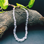 Load image into Gallery viewer, Natural Rose Quartz Tumble Beads Gemstone Necklace, 16" Rose Quartz Faceted Tumble Necklace For Women, Feminine Energy Necklace Gift For Her