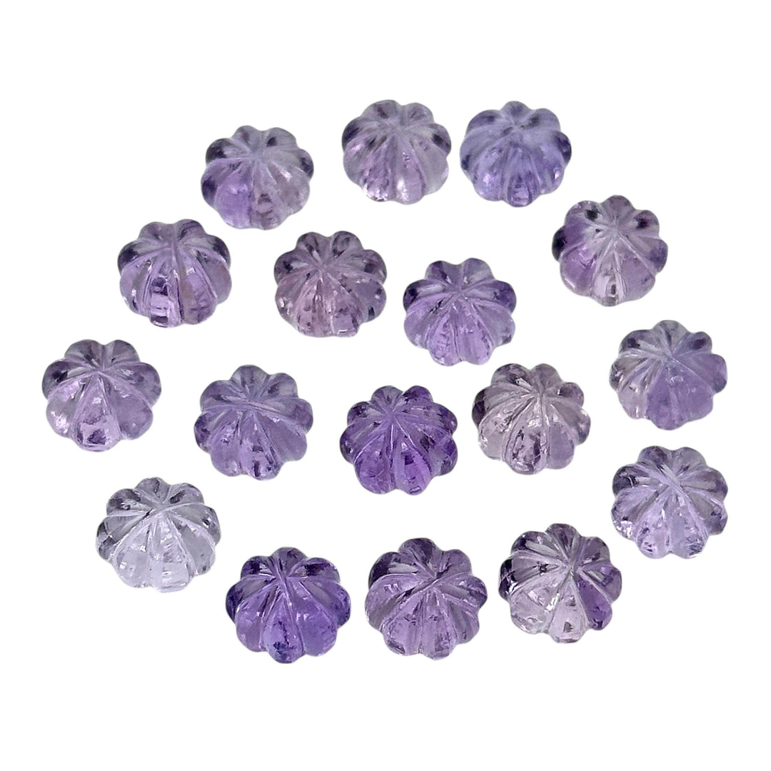 Superb Quality Pink Amethyst Melon Shape Beads, Hand Carved Pumpkin Shape Gemstone Beads, 6X8 MM Natural Amethyst Beads For Jewelry & Craft