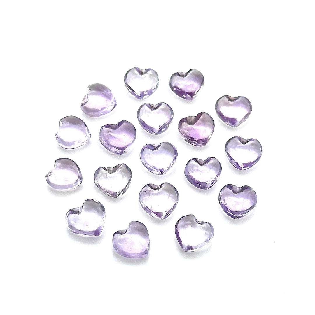 Natural Pink Amethyst Heart Shape Briolette's, AAA Amethyst Heart Shape Smooth Gemstone Beads, Loose Wholesale Heart Charm Beads, 8 MM