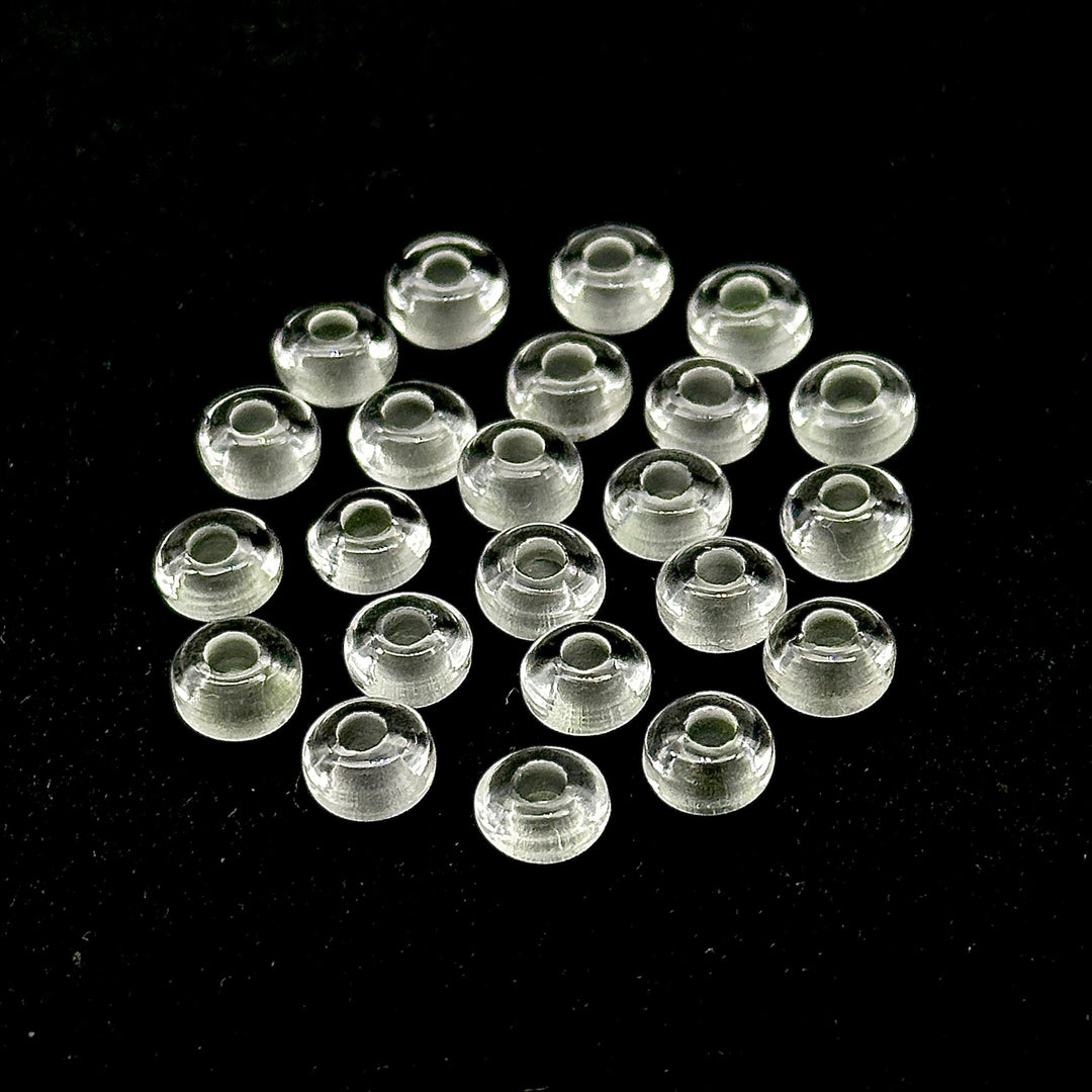 Pretty Crystal Quartz Donut Shape Carving, AAA Crystal Quartz Donut Shape Beads, Loose Donut Shape Charm Beads, Energy Healing Stones, 6 MM