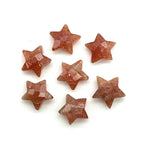 Load image into Gallery viewer, Natural Red Sunstone Star Shape Briolettes, Red Sunstone Carved Faceted Star Charms, Wholesale Loose Beads for Jewelry, 12 MM, Hand Carvings