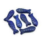 Load image into Gallery viewer, Lapis Lazuli Fish Beads: AAA Blue Briolettes, Carved Gemstone Charms