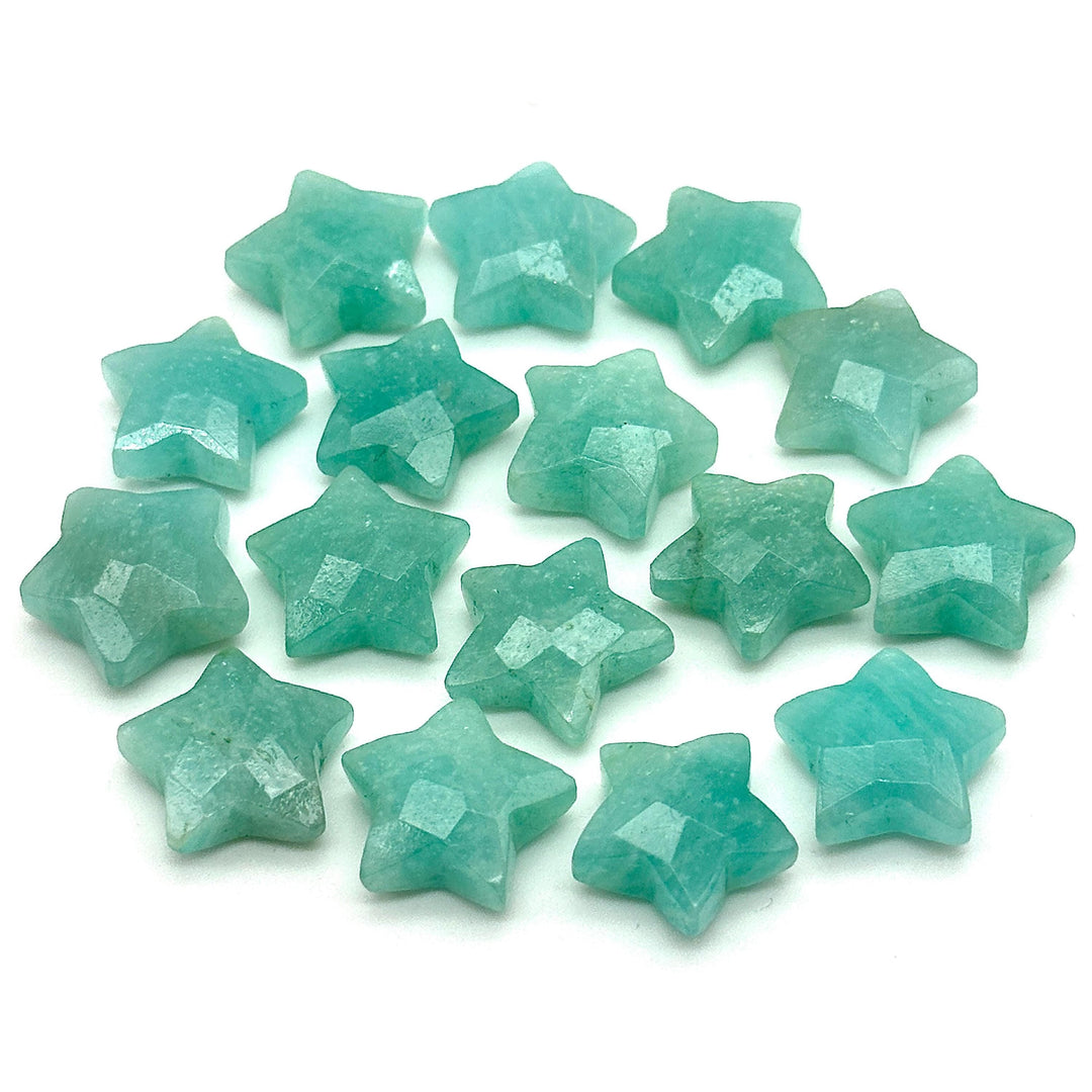 Natural Amazonite Star Shape Briolettes, AAA Amazonite Star Beads, Hand Carved Star for Crafts and Jewelry, Star Shape Charms, 15 MM