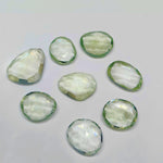 Load image into Gallery viewer, 2 pcs A-one Quality Green Amethyst freeform Rosecut, faceted rosecut, gemstone for jewelry, jewelry making rosecut 8X10 9X14 mm