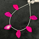 Load image into Gallery viewer, Lovely Hot Pink Chalcedony Fancy Beads, Queen Chalcedony Fancy Shape Faceted Beads, 6 Pcs Strand, 17X10 mm, Jewelry &amp; Craft Making Beads