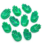 Load image into Gallery viewer, Natural Malachite Hamsa Shape Carving Gemstones, 25 MM Palm Shape Gemstone, Healing Power Of Hamsa, Hand Carved Jewelry Making Charms