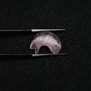 Natural Rose Quartz Dolphin Carving, Hand Carved Dolphin Shape Gemstone, 15 MM, Feminine Energy Fish Charm Healing Crystal, Carved Beads