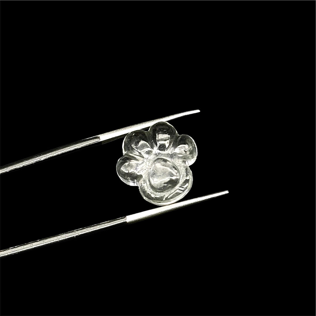 Natural Crystal Quartz Dog Paw Carving, AAA+ Quality Gemstone Paw Carving, 13 MM Little Paw Charm, Gift For Dog Lover, Dog Pendant For Gift