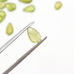 Load image into Gallery viewer, AAA+ Natural Peridot Leaf Shape Beads, Hand Carved Green Peridot Leaf Shape Gemstones For Jewlery Making, 5-7 MM Green Leaves Bead, Carvings