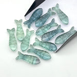 Load image into Gallery viewer, Pretty Green Fluorite Fish Shape Beads, Natural Green Fluorite Fish Shape Briolette's, Sea Fishes, 25 MM, Fish Charms for Jewelry