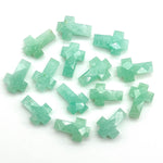 Load image into Gallery viewer, Natural Amazonite Cross Shape Briolettes, AAA Amazonite Gemstone Beads, Holy Cross Charm for Jewelry, 15 MM Jesus Lord Spiritual Beads