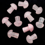 Load image into Gallery viewer, 1 pc Mushroom Shape Gemstones, Natural Rose Quartz Mushroom Shape Stone, 22 MM Mushroom Carving Stones, Mushroom Crystal, Healing Crystals