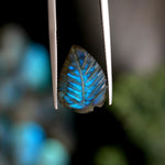 Load image into Gallery viewer, Flashy Labradorite Leaf Shape Beads, Carved Labradorite Leaf Shape Beads, 17 MM Loose Leaf Charms for Jewelry Making, Leaf Carving Gemstone