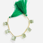 Load image into Gallery viewer, 6 pcs strand 100% Natural Green Amethyst Fancy Shape Carved Gemstone, Loose Gemstone, Gemstone For Jewellery, Carved Gemstone 13X11.5 mm