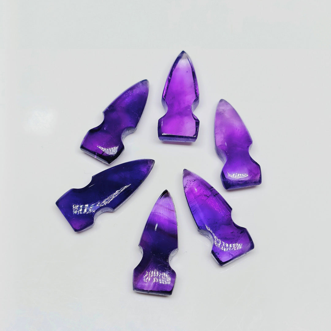 2,3,4,5,6 100% Natural purple amethyst Bullet Shape Carving, Hand carved Bullet shape Gemstone, carved Gemstone jewelry Making,26X10 mm.
